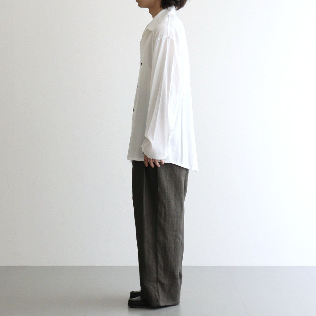 SUMI LINEN WIDE EASY CARGO PANTS #CHARCOAL GRAY [N0050]