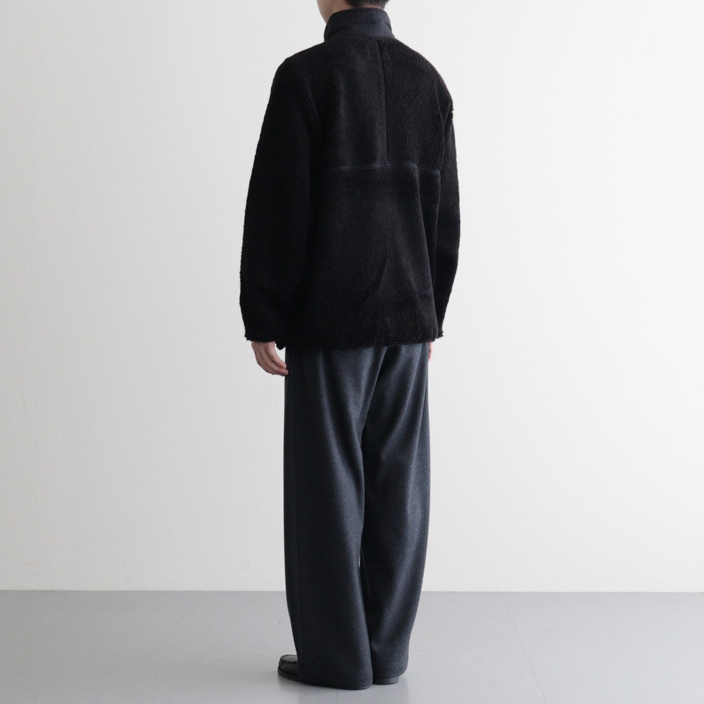 Wool Boa Zip-Up Blouson #BLACK [GU253-30474]