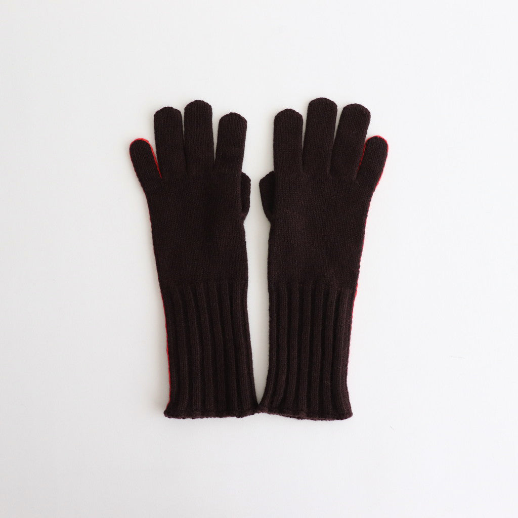 KNIT GLOVES #BROWN [YK24FW0835A]