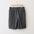 Melange Herringbone Pleated Wide Shorts #GRAY [GM261-40333]