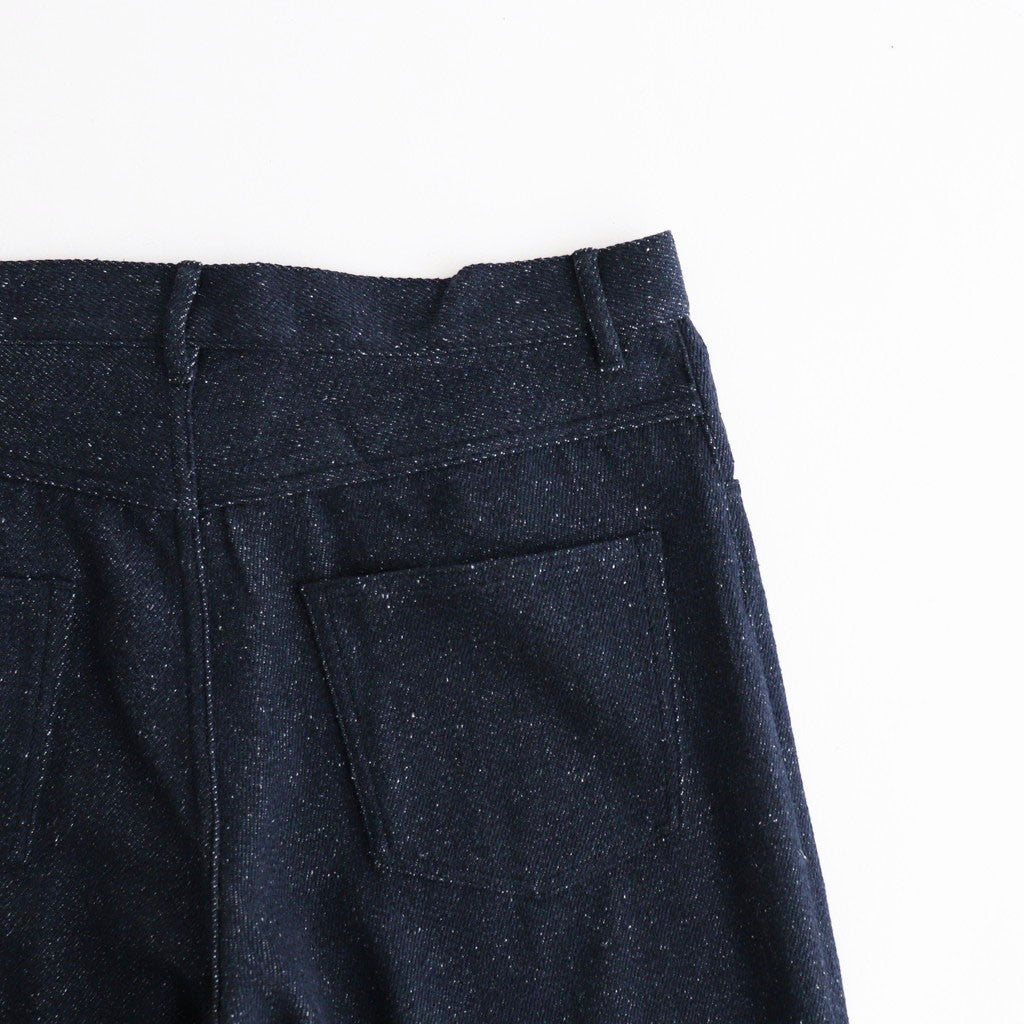 SILK NEP DENIM 5P WIDE PANTS #DARK NAVY [A26AP01SD]