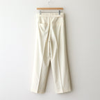 SUPER FINE TROPICAL WOOL TWO-TUCK SLACKS #IVORY [A25SP04MT]
