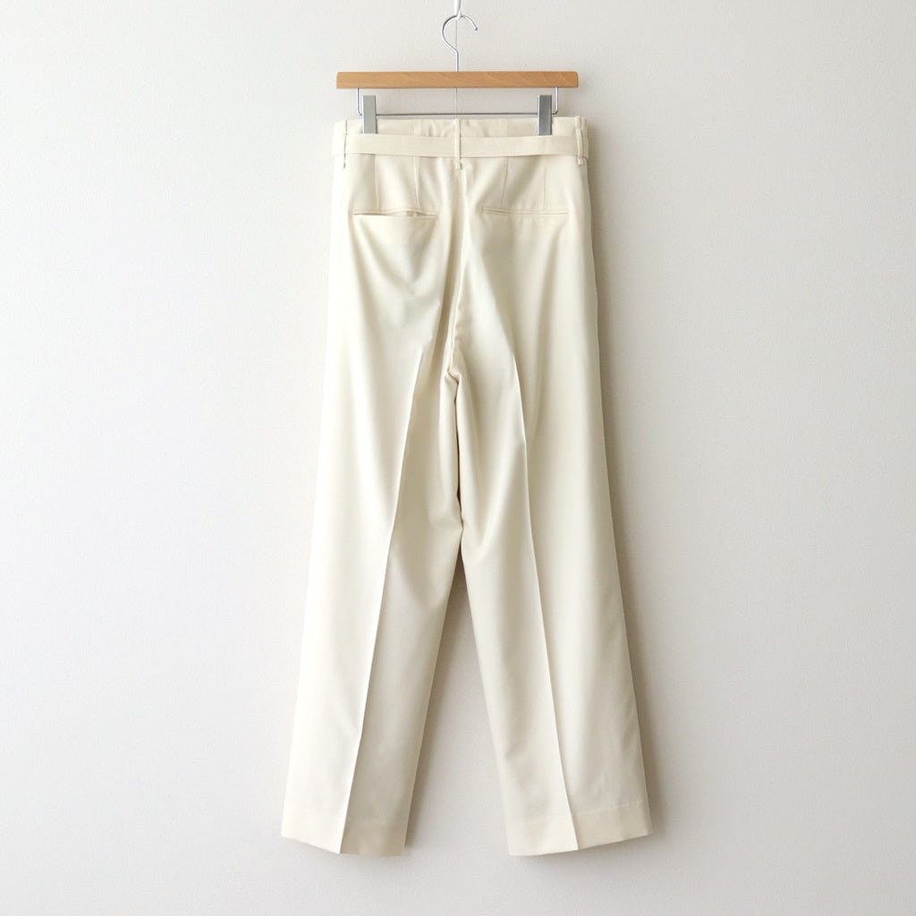 SUPER FINE TROPICAL WOOL TWO-TUCK SLACKS #IVORY [A25SP04MT]