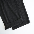MADRAS STRIPE WIDE EASY PANTS #BLACK STRIPE [N0037]
