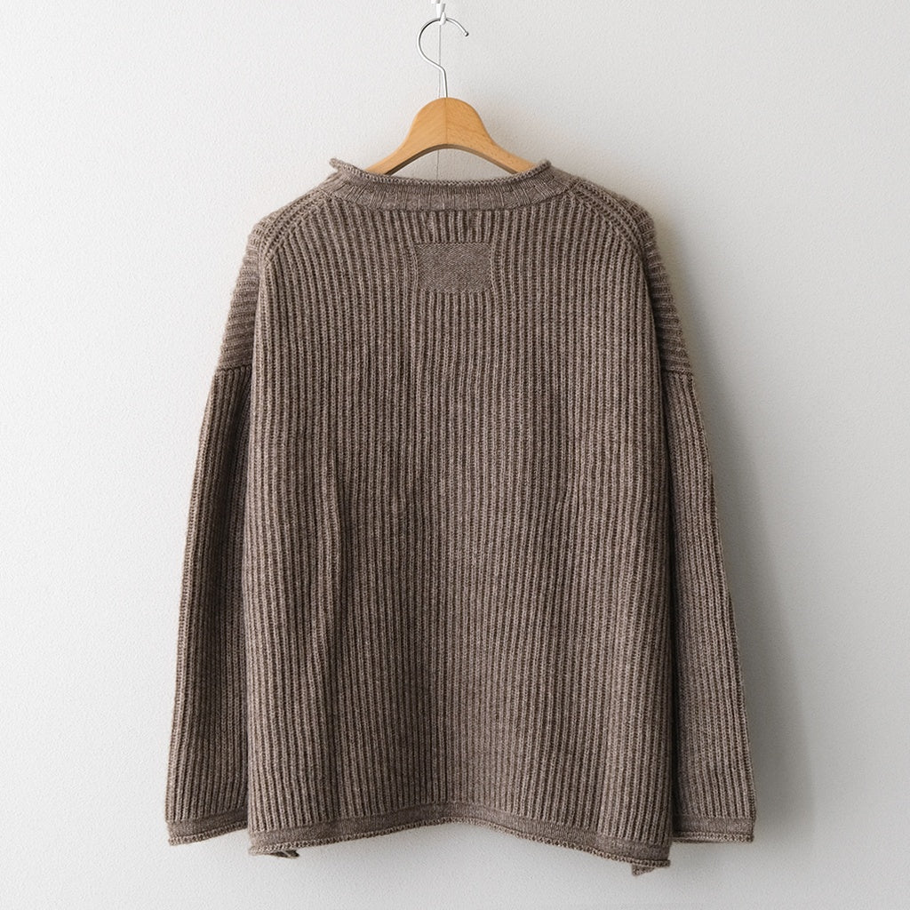 COMFORT BLEND YARN LOOSE FIT SWEATER #BROWN [N0011]