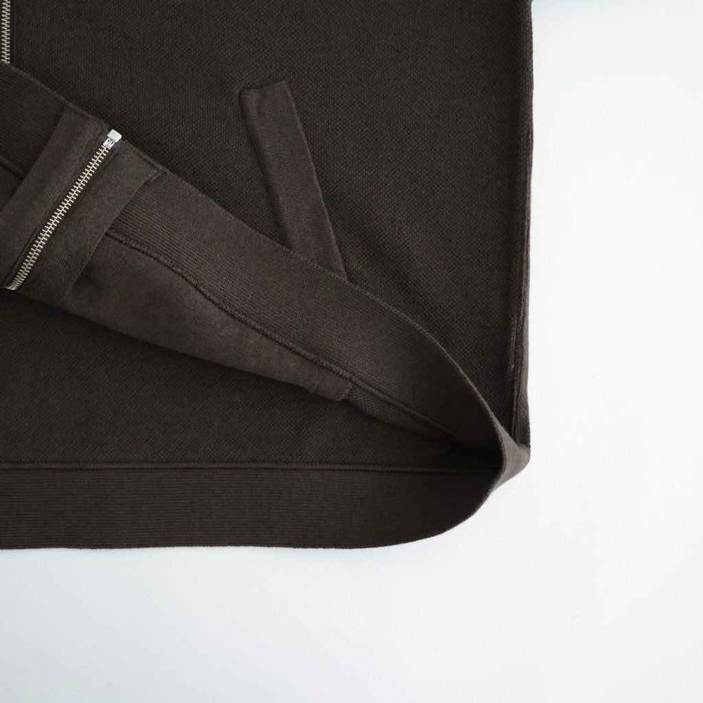 Co/Wo Moss Stitch Zip Blouson #BROWN [2603-003]
