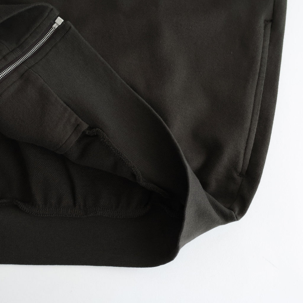 SUPER HIGH GAUGE SWEAT ZIP BLOUSON #DARK BROWN [A25AB01CU]