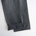 Selvage Denim Five Pocket Wide Straight Pants #BLACK LIGHT FADE [GU263-40059LB]