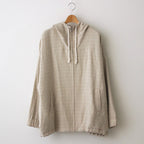 リネンボーダーBigパーカー #BEIGE [D124-C311]