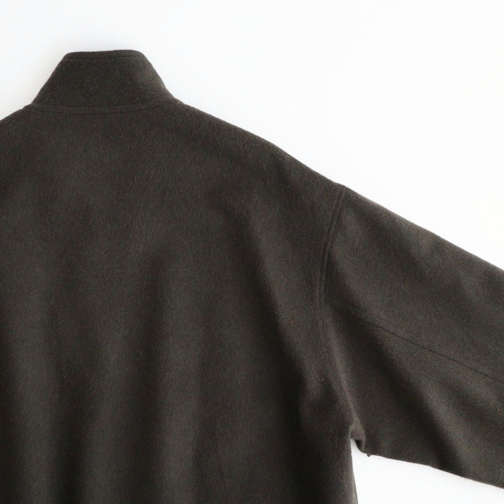 BABY CAMEL FLANNEL ZIP BLOUSON #DARK BROWN [A26AB03BF]