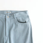 SILK NEP DENIM 5P WIDE PANTS #LIGHT BLUE [A26AP01SD]