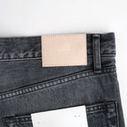 Selvage Denim Five Pocket Wide Straight Pants #BLACK LIGHT FADE [GU263-40059LB]