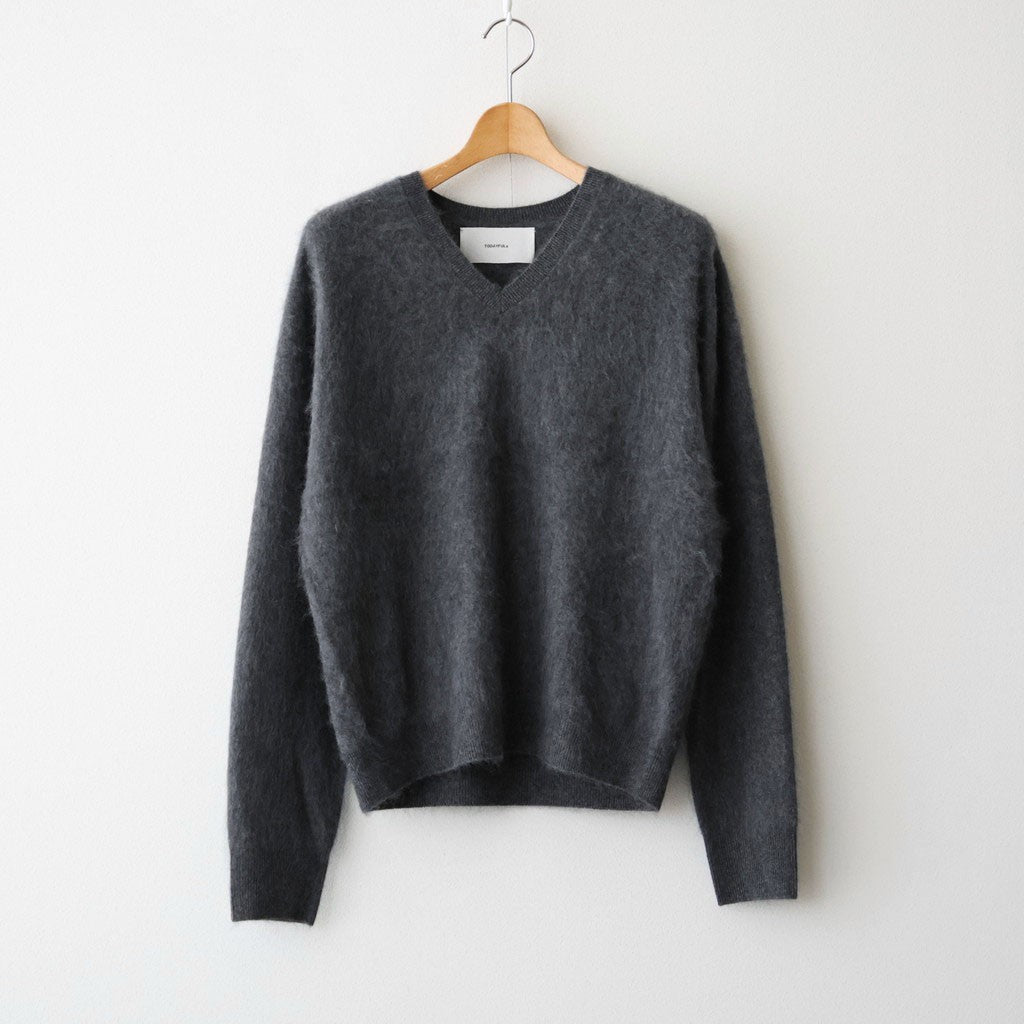 Woolcashmere Vneck Knit #C/GRY [12620508]