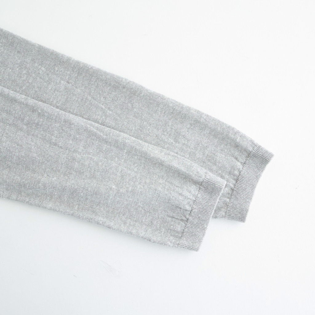 LINEN 14G Pull Over #LIGHT GREY [I26SS-K3]