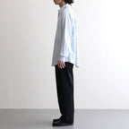 WASHED FINX TWILL BIG SHIRT #LIGHT BLUE [A26AS02TN]