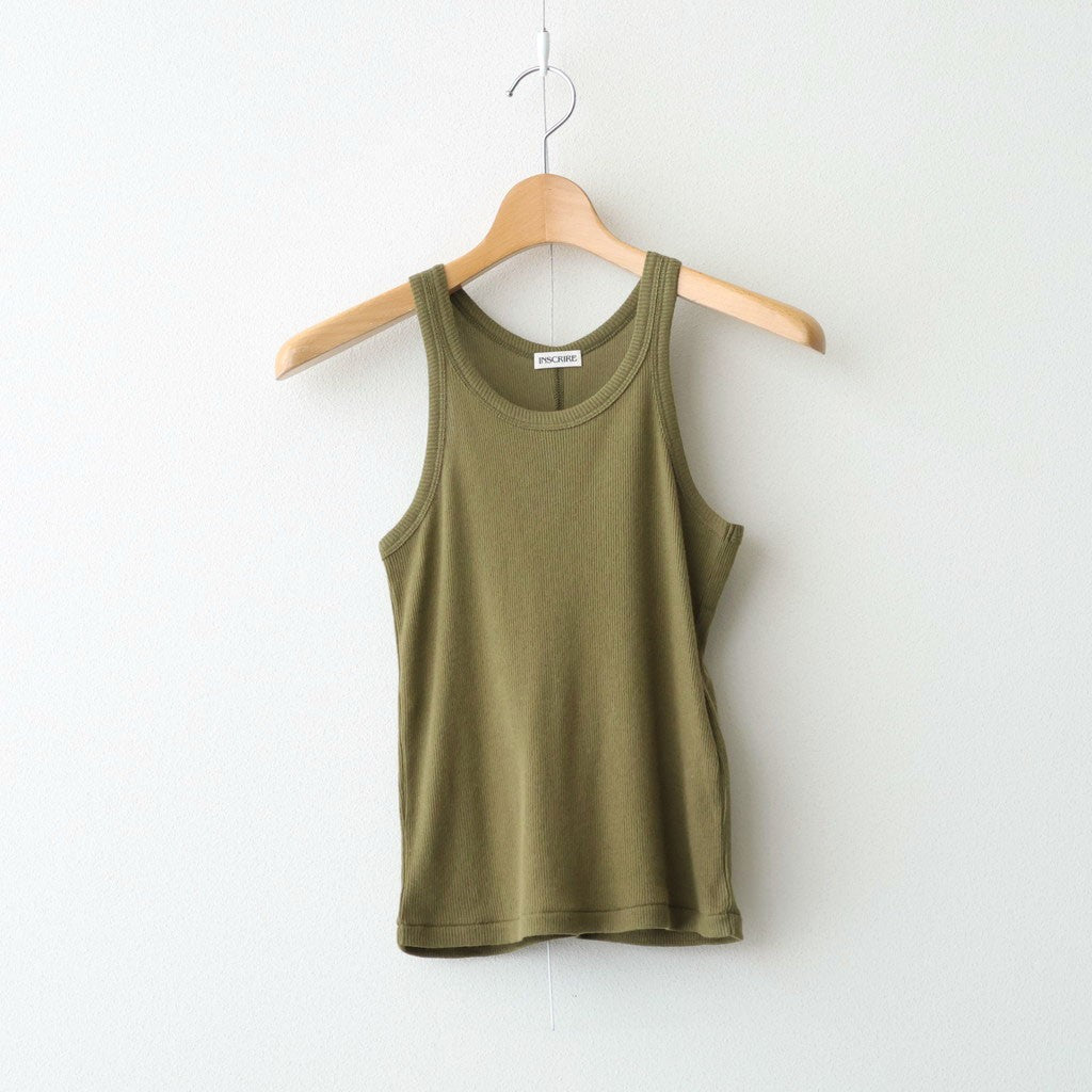 Gauze Teleco Tank Top #KHAKI [I26SS-CUT1]