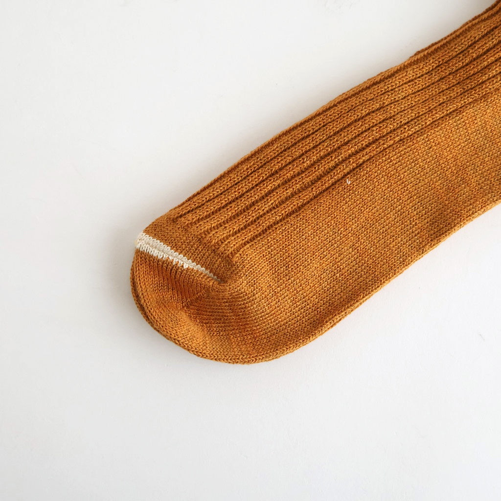 HEMP ORGANIC COTTON STRIPE SOCKS #SUNSETGOLD/WHITESAND [R1468-SS26]
