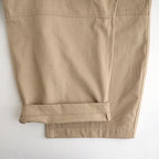 綿サージ ワイドパンツ #BEIGE [HR-P027-051]