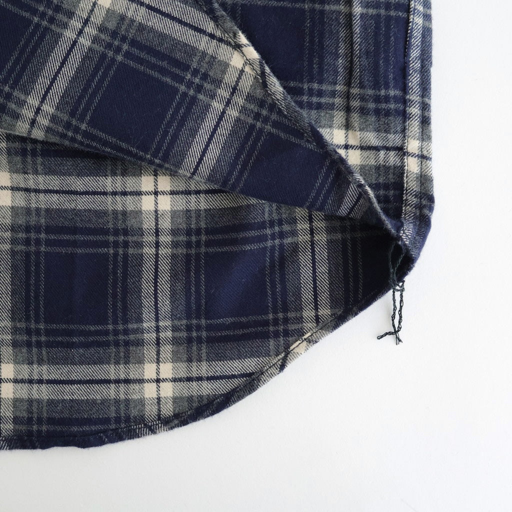 綿フランネルチェックシャツ #NAVY [HP-B021-051]