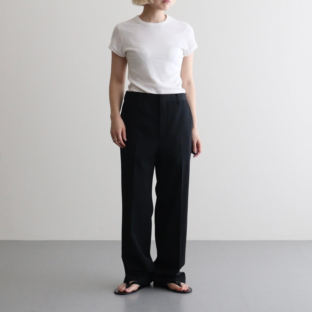 LIGHT WOOL MAX GABARDINE SLACKS #TOP BLACK [A26SP08MG] - ciacura