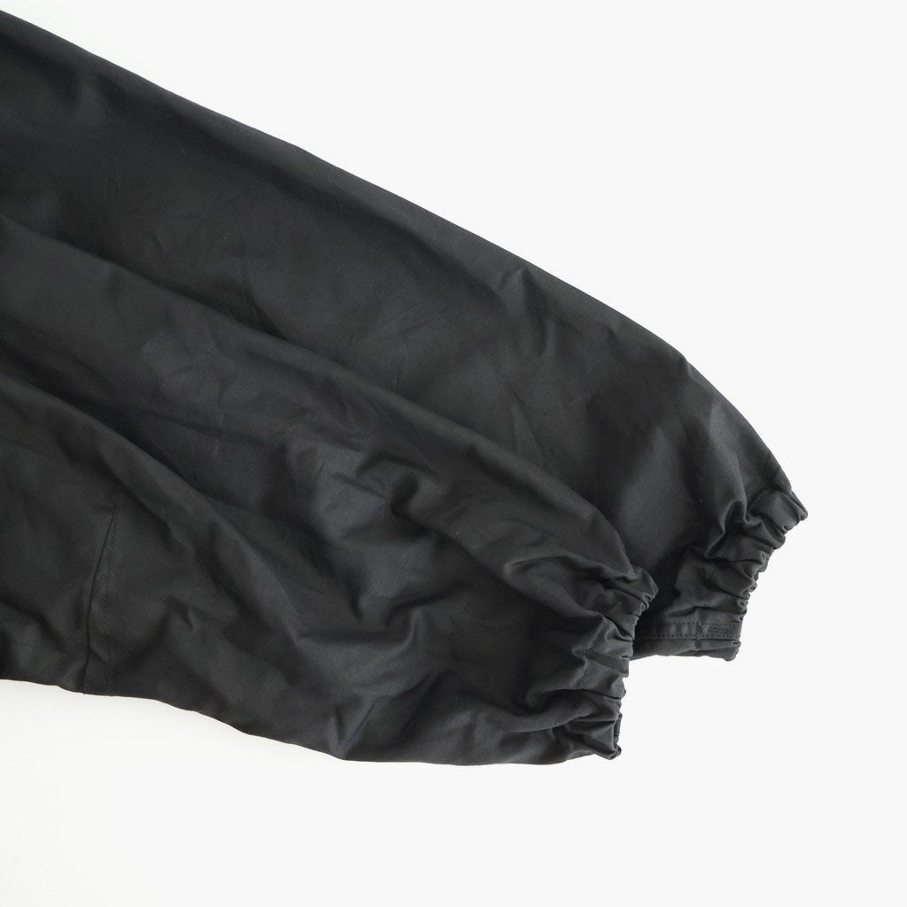 綿麻ツイル 製品洗い モッズコート #BLACK [HQ-C002-051]