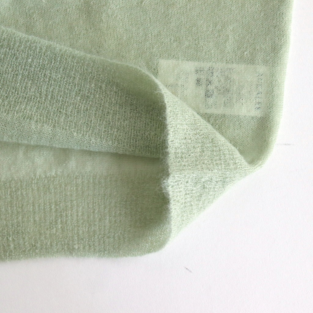 KID MOHAIR SHEER KNIT POLO #PALE GREEN [A25SP05FG]