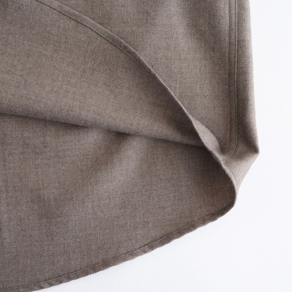 SUPER LIGHT WOOL SHIRT #TOP BROWN [A25AS01OS] - ciacura 三重県
