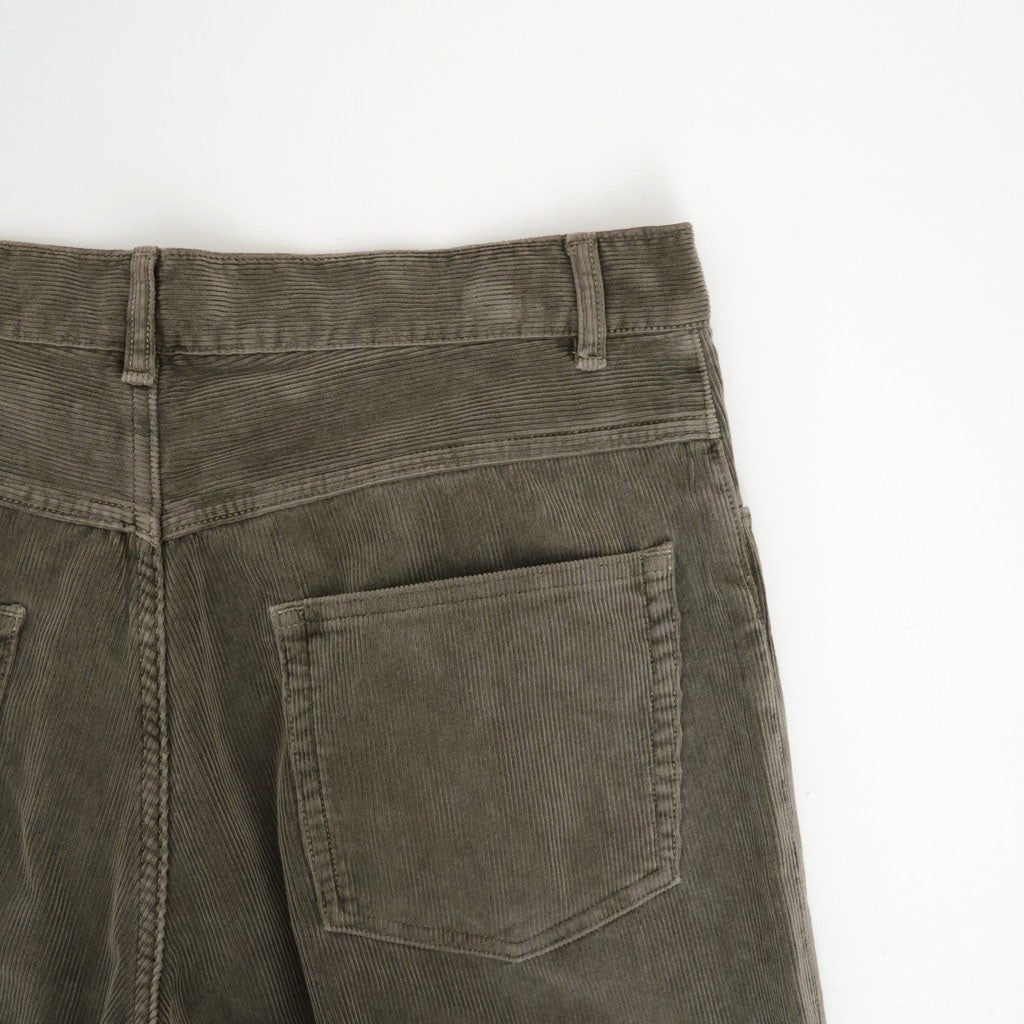 GARMENT-DYED FINX CORDUROY 5P WIDE PANTS #OLIVE BROWN [A26AP01FX]
