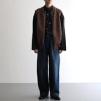 L-G Zip-up Vest #Brown [2403-020]