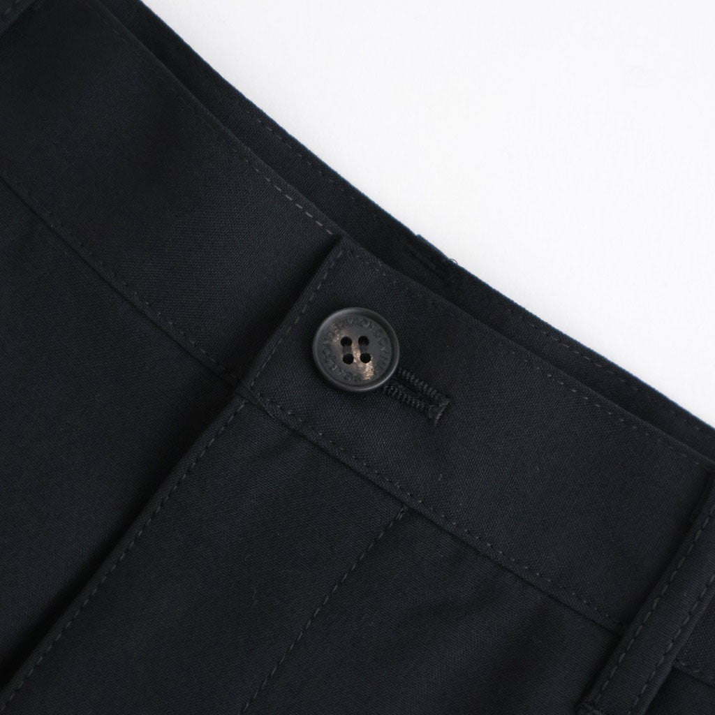 ウールポプリン トラウザーズ #BLACK [HQ-P102-051]