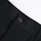 ウールポプリン トラウザーズ #BLACK [HQ-P102-051]