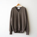 PURE CASHMERE KNIT V NECK LS #TAUPE [ST.1629]