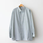 CORPORATE UNIFORM L/S SHIRT #GREEN STRIPE [FSC254-50021B]