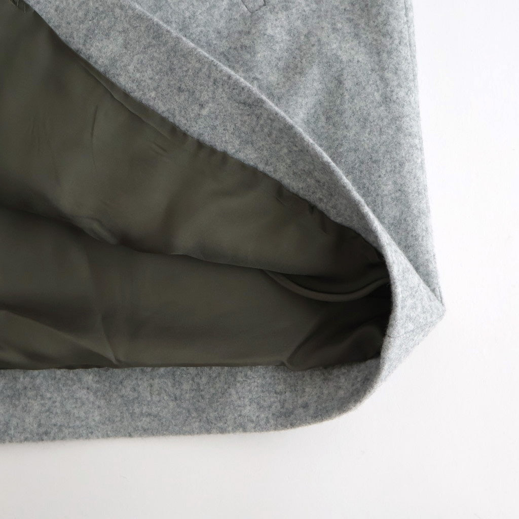 メルトンBigハーフコート #GRAY [D225-C548]