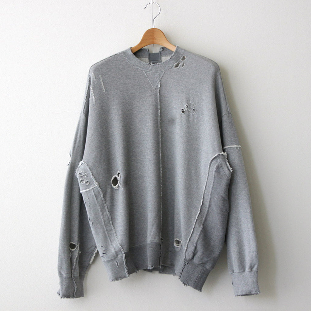 OVERSIZED RECONSTRUCTION SWEAT LS #GREY [ST.839]