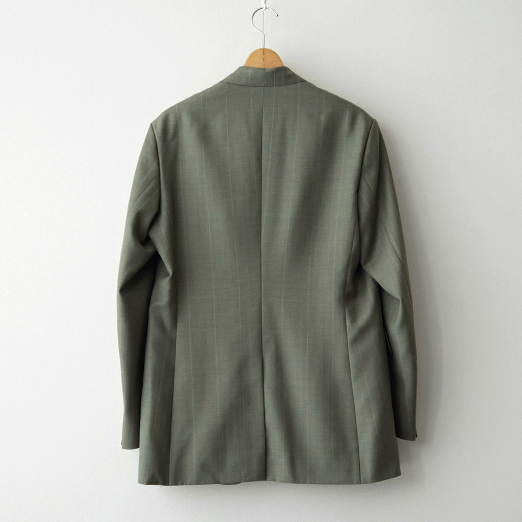 BLUEFACED WOOL JACKET #OLIVE GRAY STRIPE [A26AJ03BS]