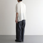 COTTON SHEER KNIT OPEN COLLAR SHIRT #OFF WHITE [YK25SS0964S]