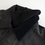PRODUCT DYED ORGANIC COTTON DUCK BLOUSON #FADED BLACK [A25AB01CD]