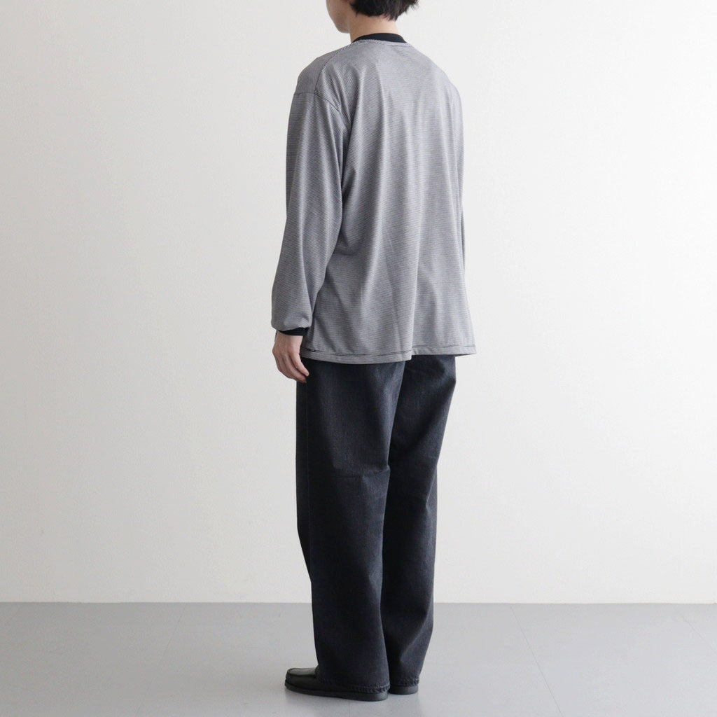 Selvage Denim Two Tuck Pants #BLACK_DARK FADE [GU261-40061DB]