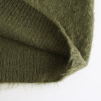 BRUSHED SUPER KID MOHAIR KNIT POLO #OLIVE [A25AP01KM]