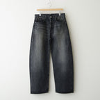 ROUND DENIM PANTS #BLACK [ST.1572]
