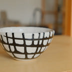 ボウル 中 貫入 #ブラック流し