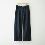 SILK NEP DENIM 5P WIDE PANTS #DARK NAVY [A26AP02SD]