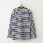 ムラ糸Tシャツ ロングスリーブ Slub Yarn Long-Sleeve T-Shirt #WHITE/NAVY [33061008]