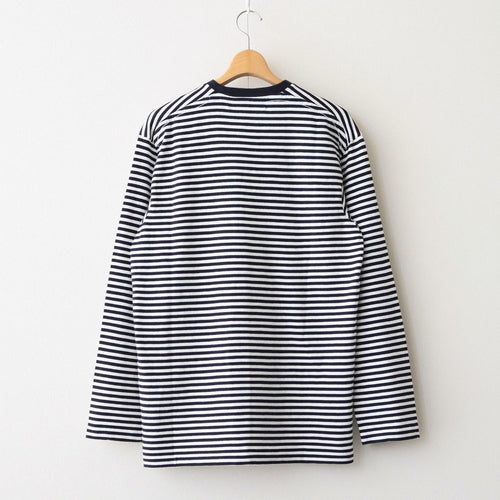 ムラ糸Tシャツ ロングスリーブ Slub Yarn Long-Sleeve T-Shirt #WHITE/NAVY [33061008]