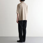 HIGH GAUGE TUSSAH SILK KNIT SKIPPER POLO #KHAKI BEIGE [A26SP02SJ]