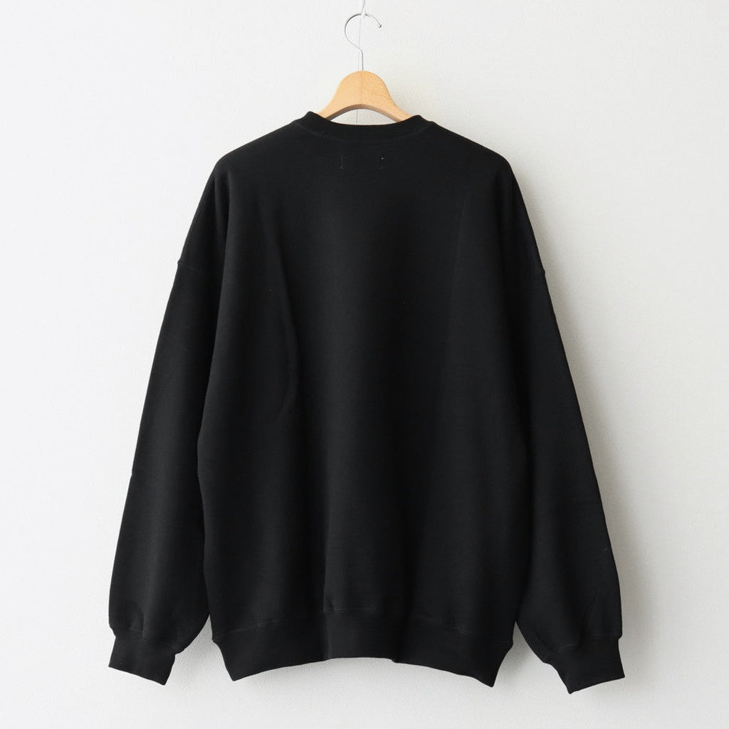 AZUMA Terry Crew Neck Sweat #BLACK [GU251-70195B]