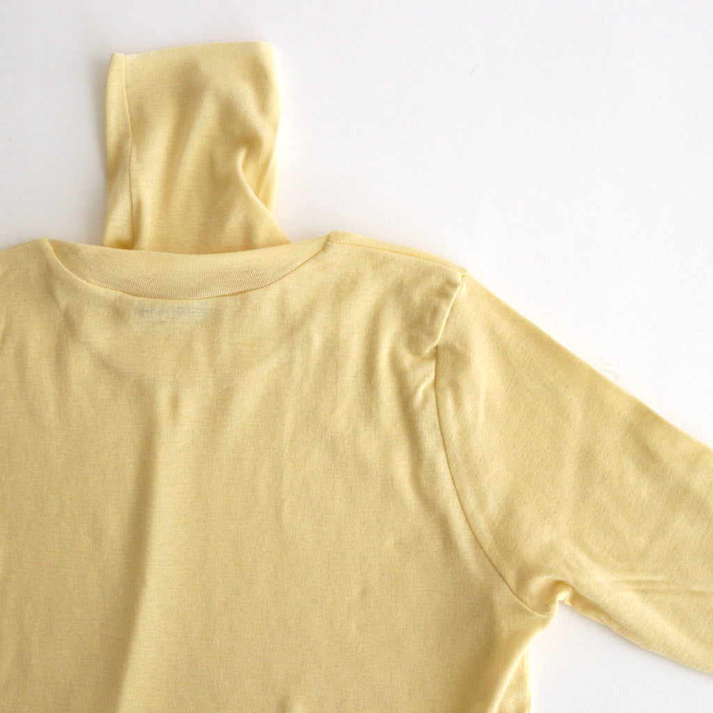 HIGH GAUGE SHEER RIB TURTLE NECK L/S TEE #YELLOW [A00T02HF]