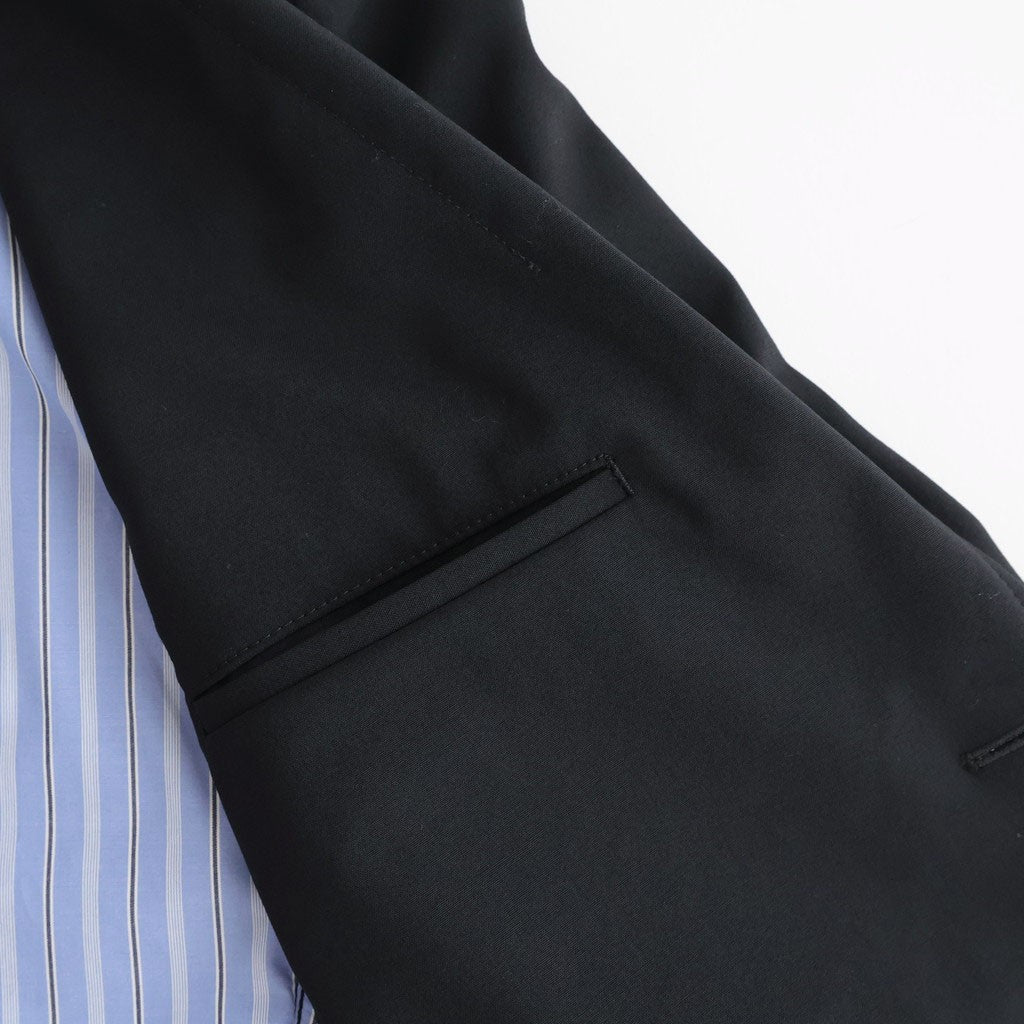 ウールポプリン 2ボタンジャケット #BLACK [HQ-J101-051]