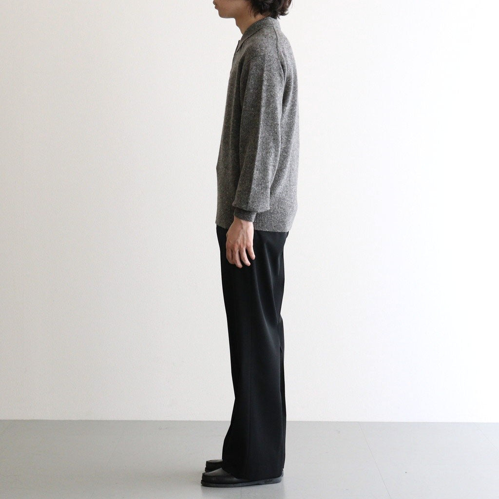 CASHMERE NEP KNIT POLO #MIX GRAY [A26AP02NE]